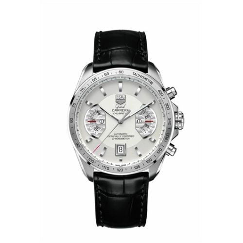 TAG Heuer Grand Carrera Calibre 17 RS 43 Stainless Steel / Silver / Alligator